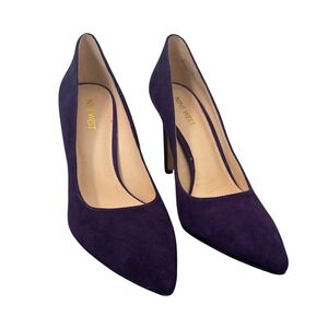 Nine West Tatiana Purple Suede Pointed Toe Stiletto Pumps Womens 8M NW TATIANA